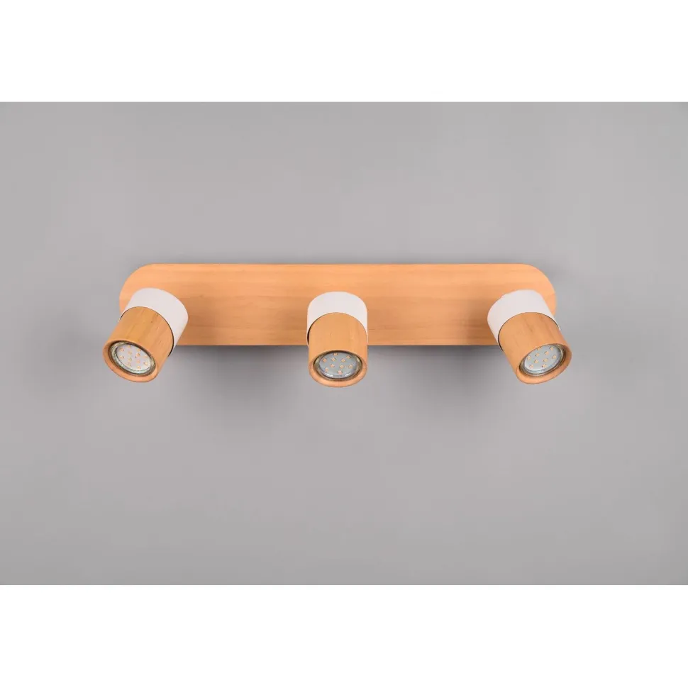 Spottivalaisin Trio Aruni, 3-os, GU10, puu/mattamusta