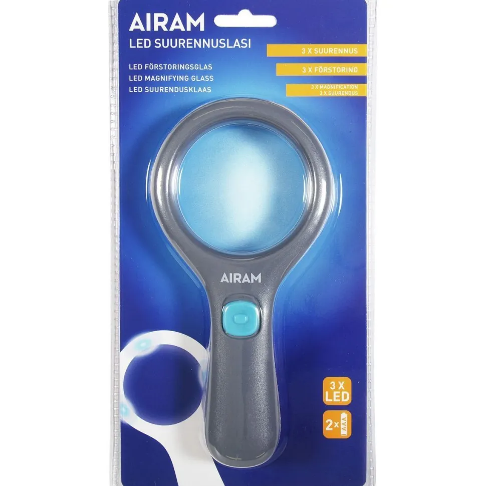 Suurennuslasi ledeillä Airam, 3 x SMD-LED