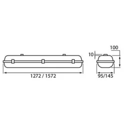 Teollisuusvalaisin Airam Led Runko 1272 mm IP66 max. 2X20W