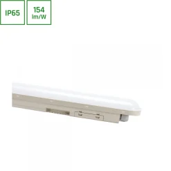 Teollisuusvalaisin Spectrum Limea Connect tiivistetty 1200mm 50W 4000K 120° IP65 IK08 harmaa