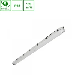 Teollisuusvalaisin Spectrum Limea Gigant Pro Hermetic 1500x80x68mm 85W/68W/54W/40W 6000K 120° IP66 IK10 harmaa/valkoinen