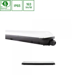 Teollisuusvalaisin Spectrum Limea Gigant PW tiivistetty 600mm 20W 4000K 120° IP65 IK10 musta