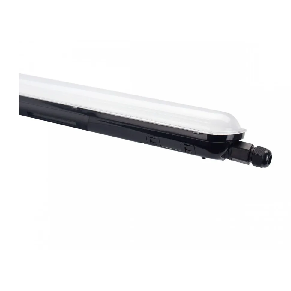 Teollisuusvalaisin Spectrum Limea Gigant tiivistetty 1250x72x70mm 38W 4000K 120° IP65 IK10 musta