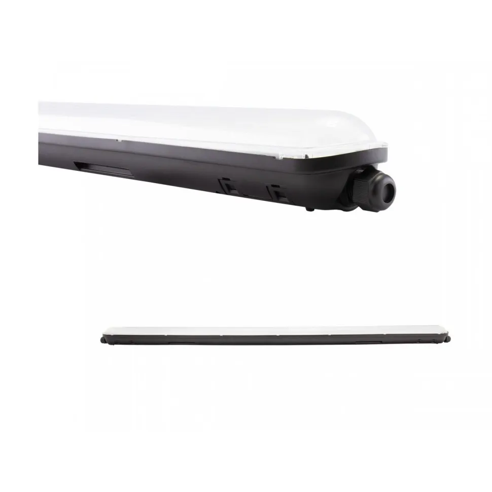 Teollisuusvalaisin Spectrum Limea Gigant tiivistetty 1190x72x70mm 38W 4000K 120° IP65 IK10 musta