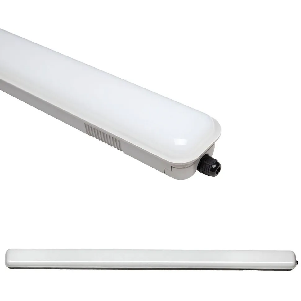Teollisuusvalaisin Spectrum Limea LED SMD3528 18W 60cm 3000K IP65 85x600x73mm mattakalvo harmaa/valkoinen