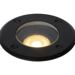 Terassivalaisin Lucide Biltin, 1xGU10, IP67, pyöreä, musta