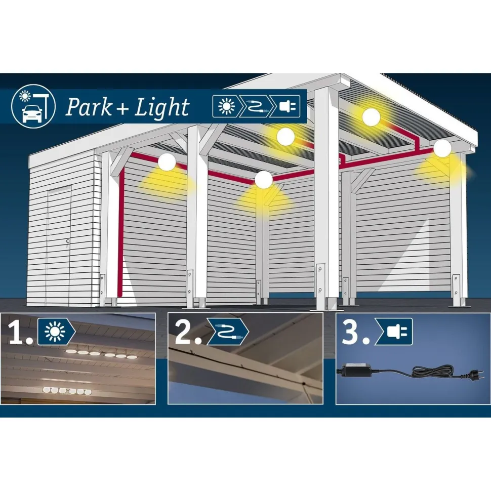 T-liitin Paulmann Park + Light, IP67, musta