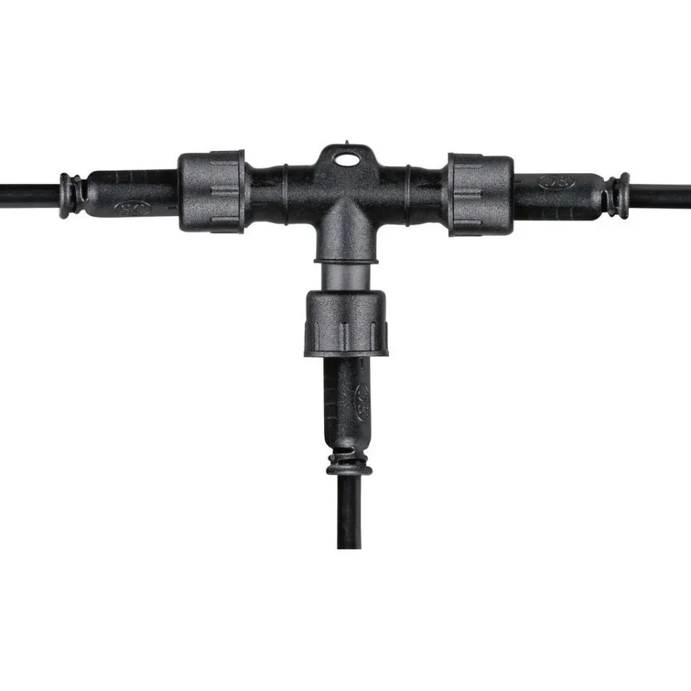 T-liitin Paulmann Park + Light, IP67, musta