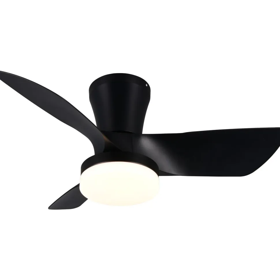 Tuuletinkattovalaisin Trio Randers Ø76cm LED mattamusta