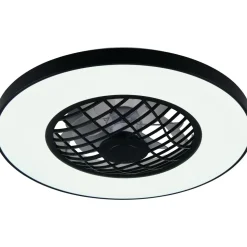 Tuuletinkattovalaisin Trio Linköping Ø59cm LED RGB Bluetooth-kaiutin musta