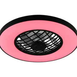 Tuuletinkattovalaisin Trio Linköping Ø59cm LED RGB Bluetooth-kaiutin musta