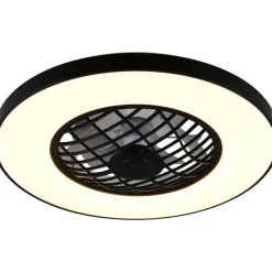 Tuuletinkattovalaisin Trio Linköping Ø59cm LED RGB Bluetooth-kaiutin musta