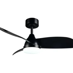 Tuuletinkattovalaisin Trio Helsinki Ø90cm LED mattamusta