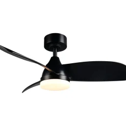 Tuuletinkattovalaisin Trio Helsinki Ø90cm LED mattamusta