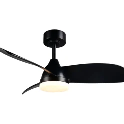 Tuuletinkattovalaisin Trio Helsinki Ø90cm LED mattamusta