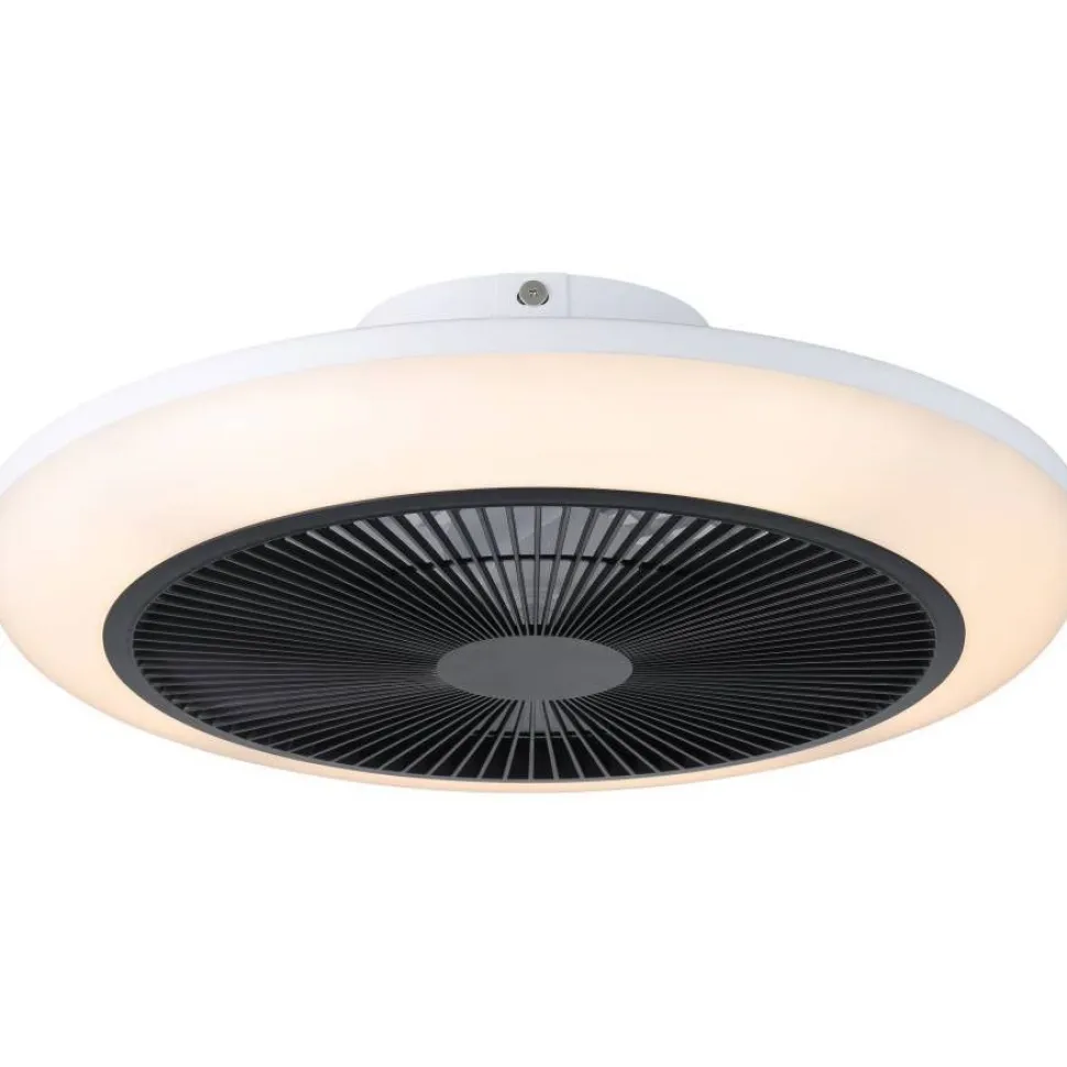 Tuuletinvalaisin Eglo Sayulita Ø46cm, 2700-6500K, IP20, valkoinen/musta