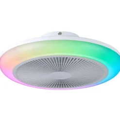 Tuuletinvalaisin Eglo Sayulita RGB Ø46cm, 2700-6500K, IP20, valkoinen/musta