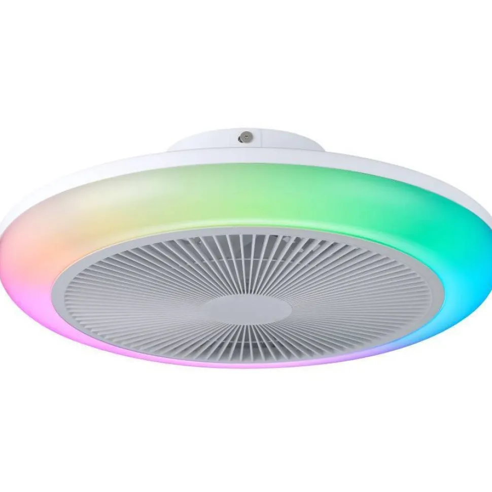 Tuuletinvalaisin Eglo Sayulita RGB Ø46cm, 2700-6500K, IP20, valkoinen/musta