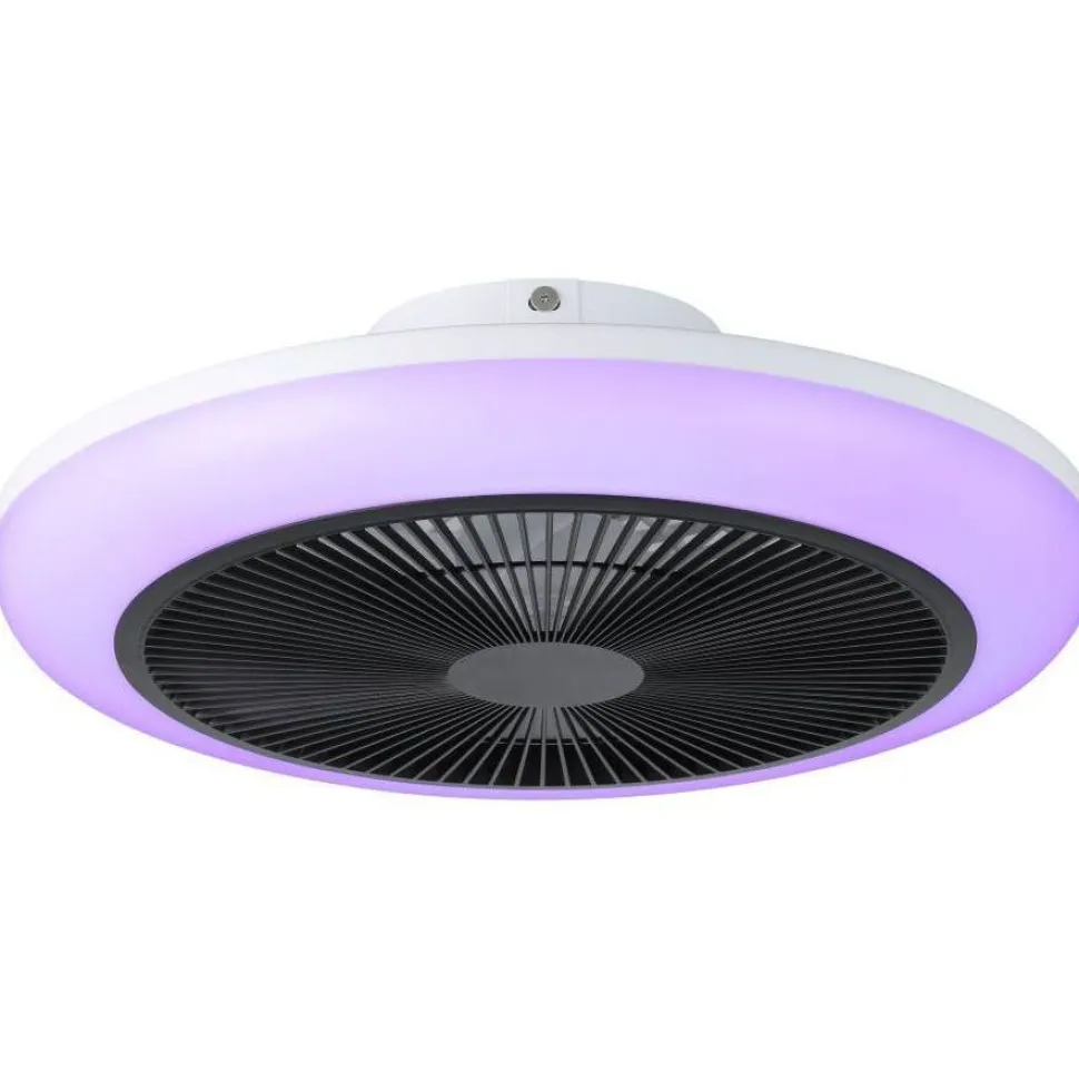Tuuletinvalaisin Eglo Sayulita RGB Ø46cm, 2700-6500K, IP20, valkoinen/musta