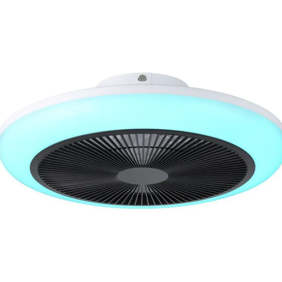 Tuuletinvalaisin Eglo Sayulita RGB Ø46cm, 2700-6500K, IP20, valkoinen/musta