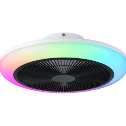 Tuuletinvalaisin Eglo Sayulita RGB Ø46cm, 2700-6500K, IP20, valkoinen/musta