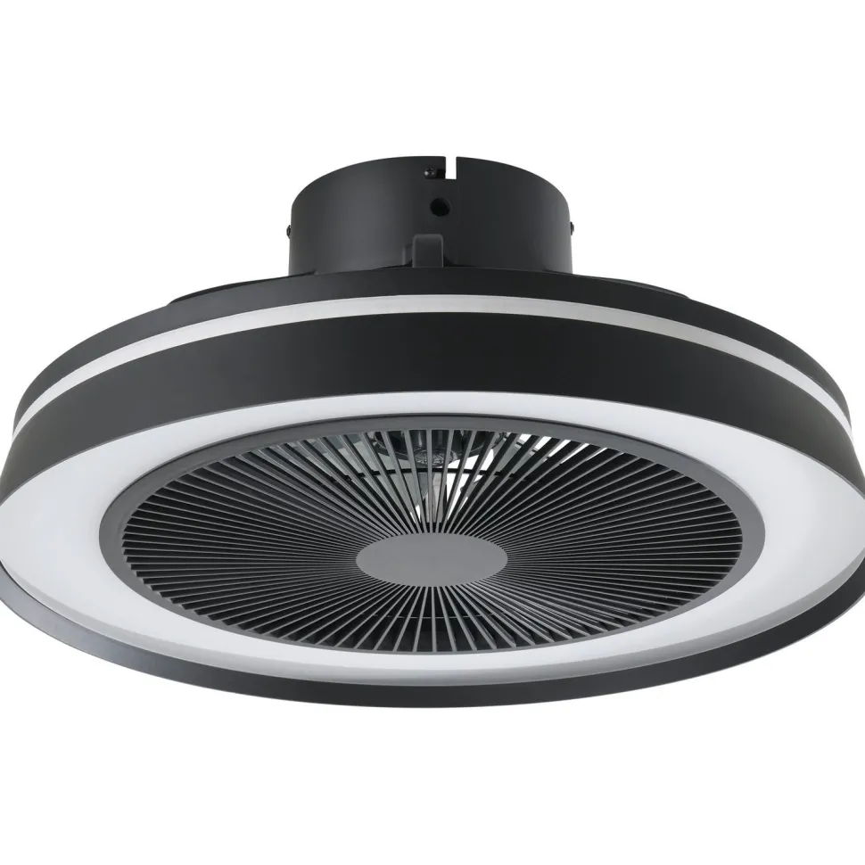 Tuuletinvalaisin Eglo Vallonia RGB/CCT LED Ø48cm kaukosäädin musta