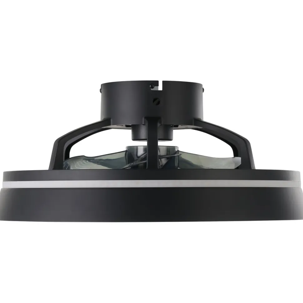 Tuuletinvalaisin Eglo Vallonia RGB/CCT LED Ø48cm kaukosäädin musta