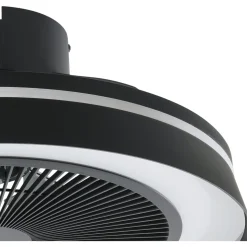 Tuuletinvalaisin Eglo Vallonia RGB/CCT LED Ø48cm kaukosäädin musta