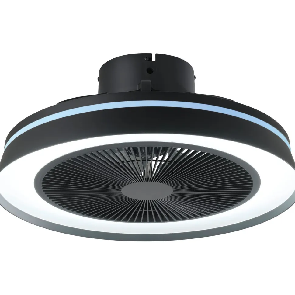 Tuuletinvalaisin Eglo Vallonia RGB/CCT LED Ø48cm kaukosäädin musta