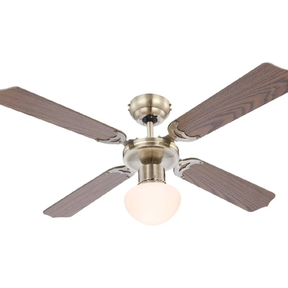 Tuuletinvalaisin Globo Champion Ø106,6cm 60W messinki