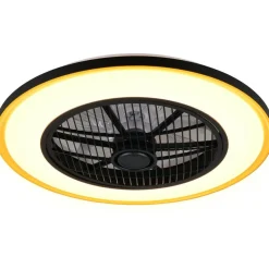 Tuuletinvalaisin LED Trio Varpula musta/kulta