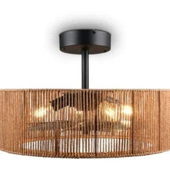 Tuuletinvalaisin Trio Smillum 4xE27 luonnollinen väri/mattamusta