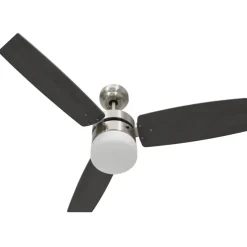 Tuuletinvalaisin valolla ja kaukosäätimellä 76 cm tummanruskea