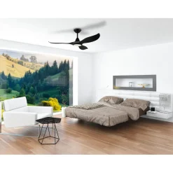 Tuuletinvalaisin Eglo Cirali 52 Ø1320 mm 15 W mattamusta ABS