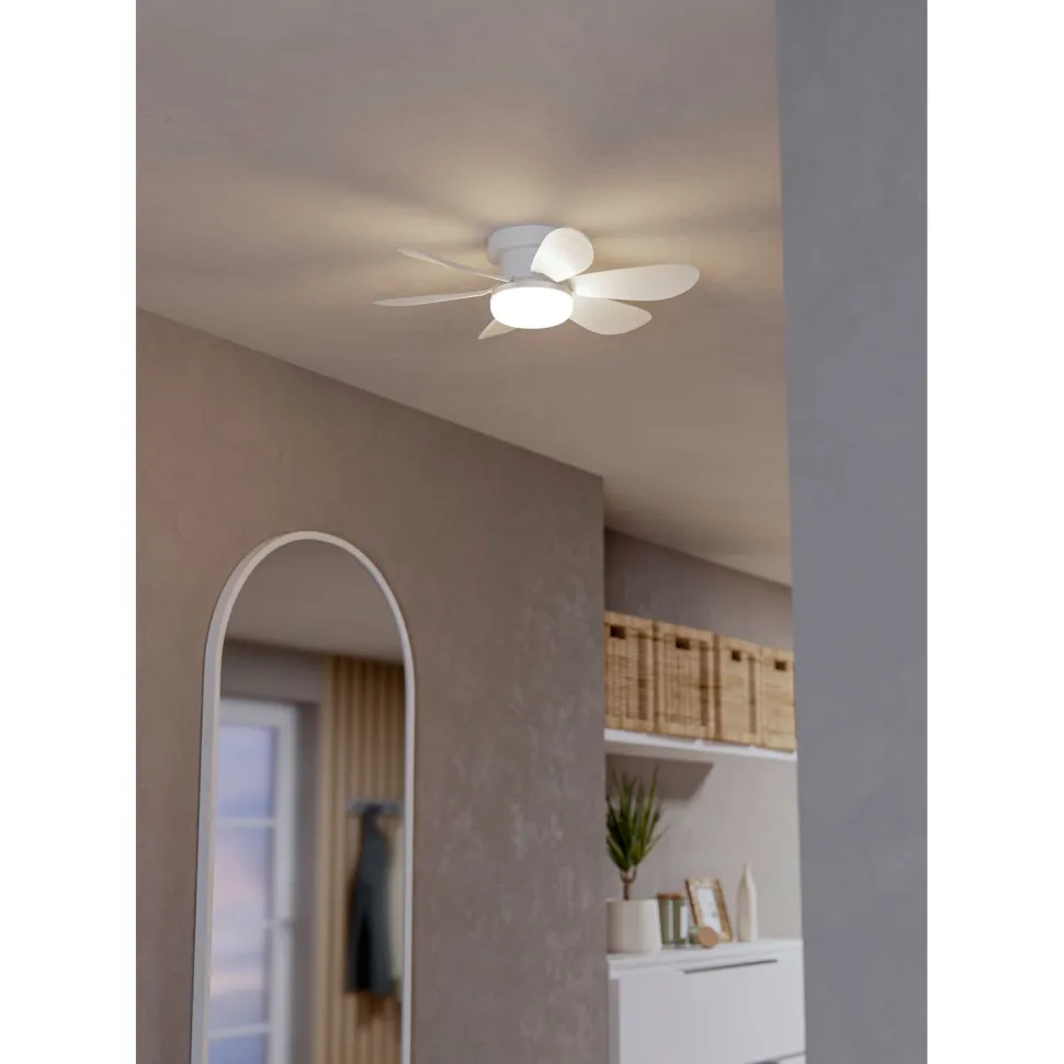 Tuuletinvalaisin Eglo Clovelly Ø52cm 15W LED CCT IP20 kaukosäädin valkoinen