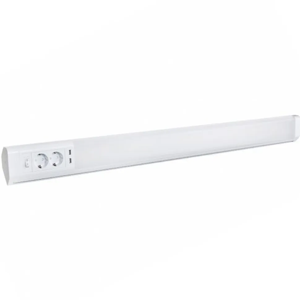 Työpistevalaisin Elektra LED 10 W 2xUSB-paikka 2xPistokepaikka 1079 mm