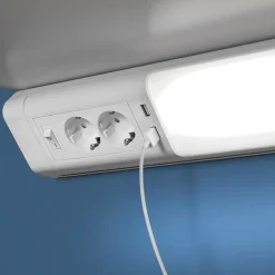 Työpistevalaisin Elektra LED 10 W 2xUSB-paikka 2xPistokepaikka 1079 mm
