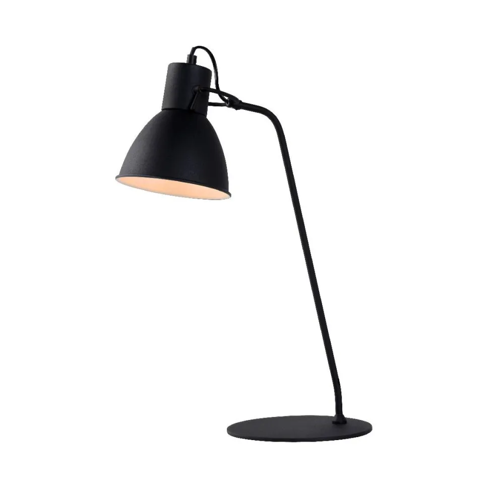 Työpöytävalaisin Lucide Shadi Ø20x50cm 40W himmennettävä musta