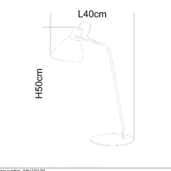 Työpöytävalaisin Lucide Shadi Ø20x50cm 40W himmennettävä musta