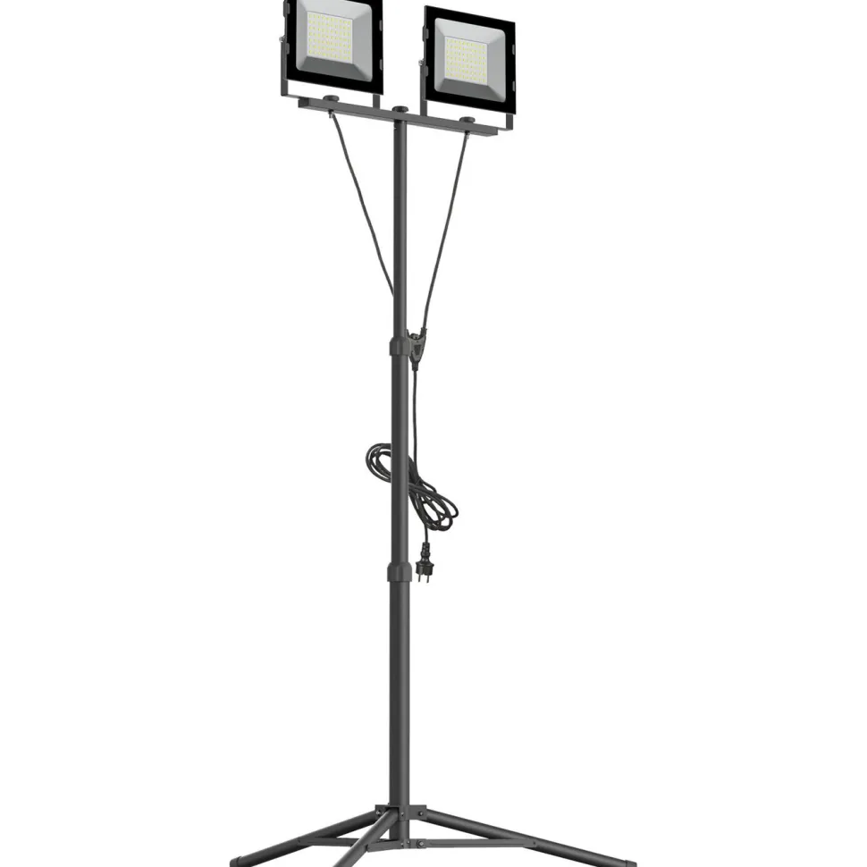 Työvalaisin LED Max, 2x50W, 2x4000lm, 4000K, IP44, tripod-jalusta