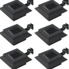 Ulkoaurinkokennovalaisin 6 kpl led neliö 12cm musta