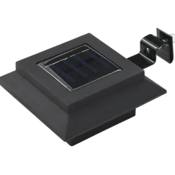 Ulkoaurinkokennovalaisin 12 kpl led neliö 12 cm musta