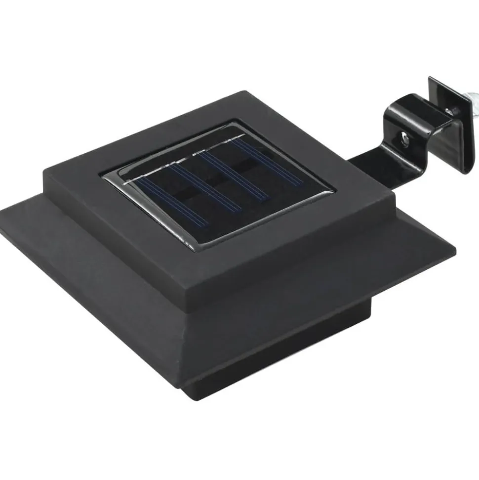 Ulkoaurinkokennovalaisin 12 kpl led neliö 12 cm musta