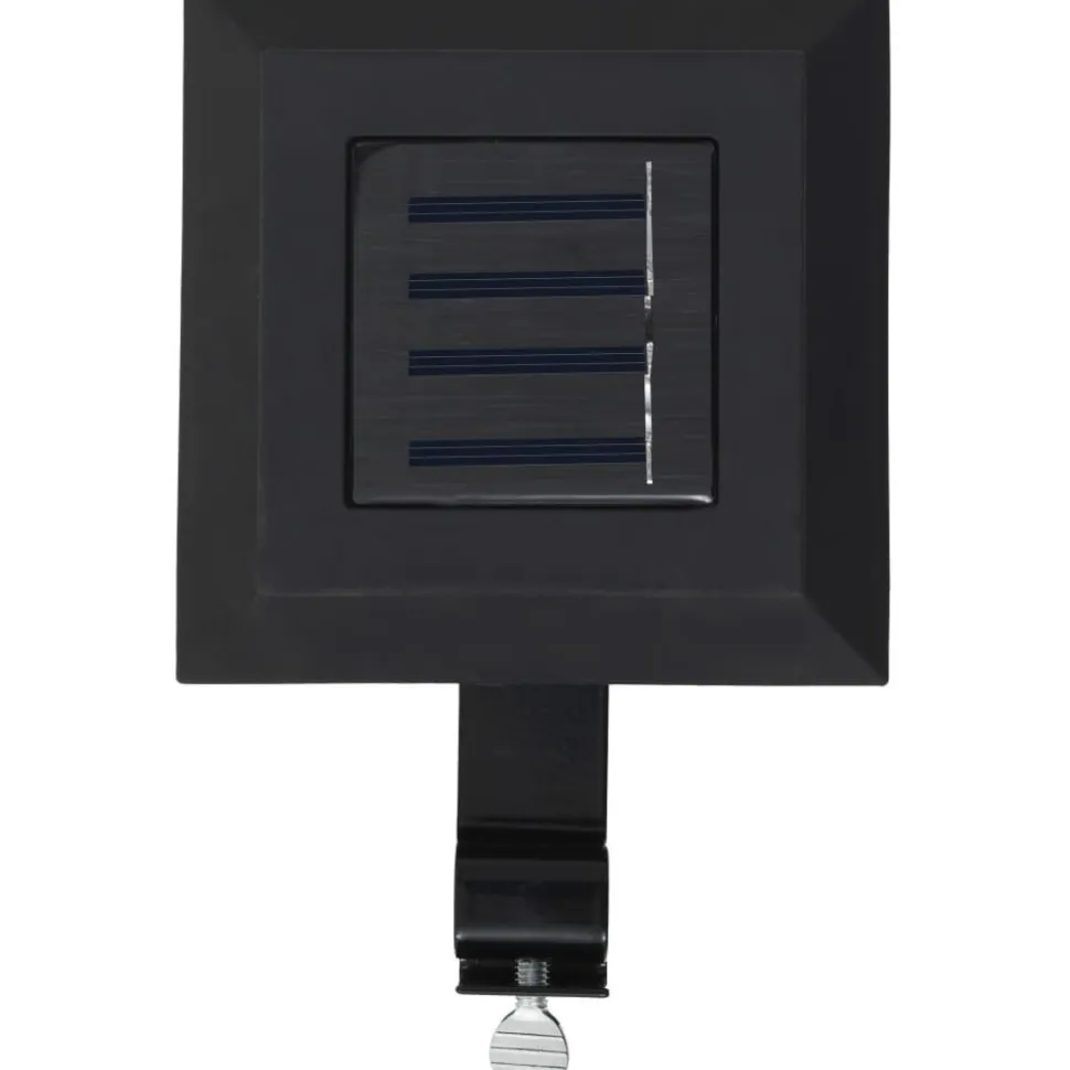Ulkoaurinkokennovalaisin 12 kpl led neliö 12 cm musta