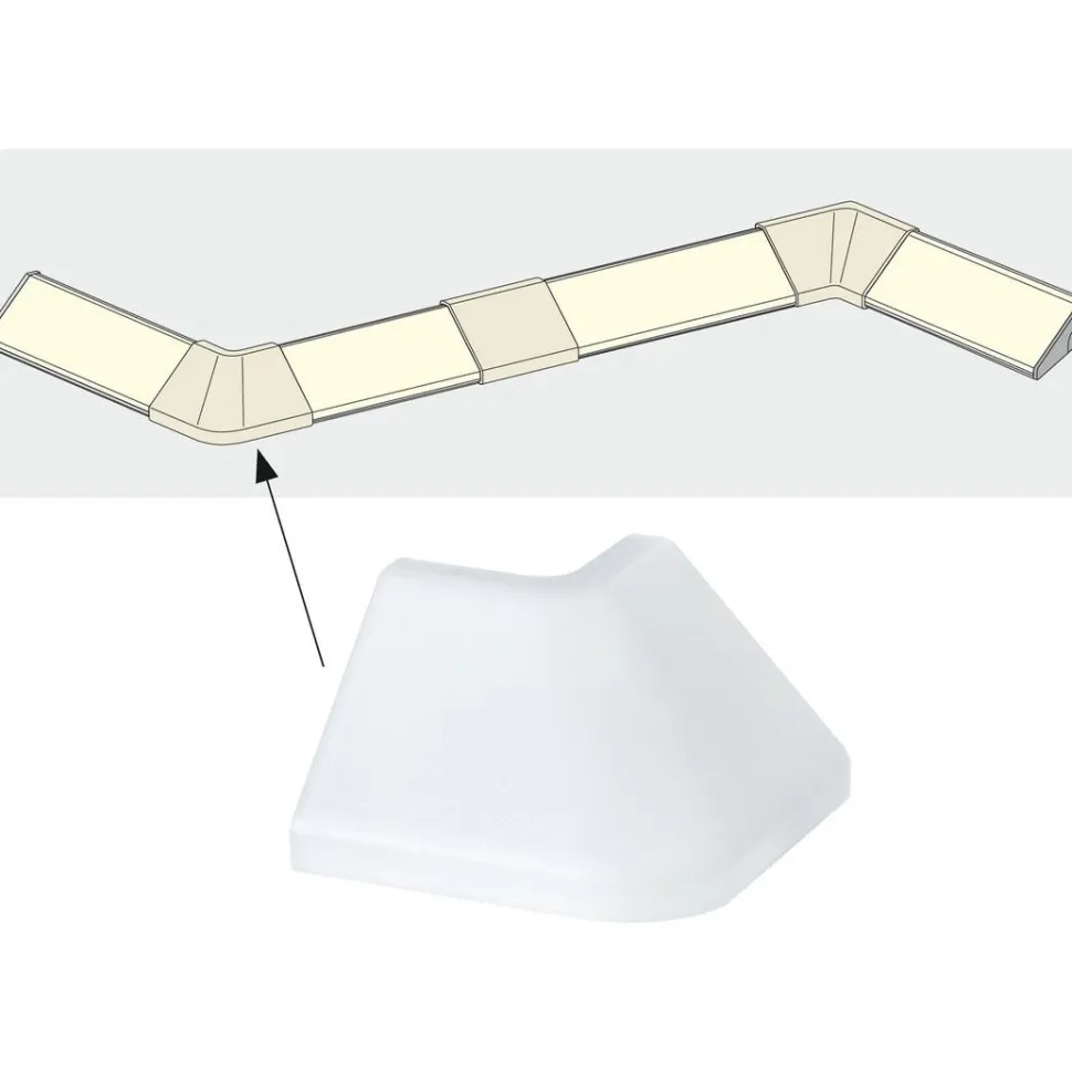 Ulkokulmaliitin LED-profiiliin Paulmann Delta, 2kpl