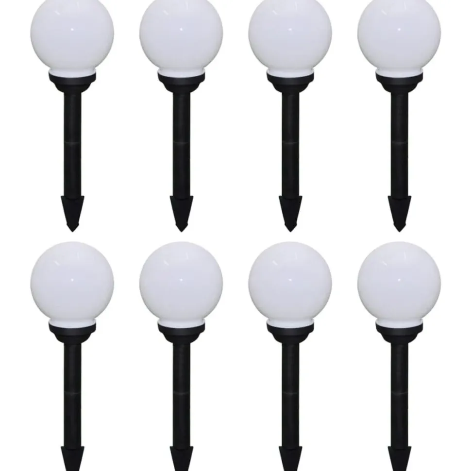 Ulkolamput polulle, 8 kpl, LED, 15 cm maapiikillä