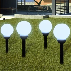Ulkolamput polulle, 8 kpl, LED, 15 cm maapiikillä