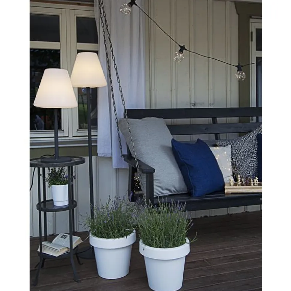 Ulkolattiavalaisin Star Trading GardenLight 280x280x1500 mm harmaa