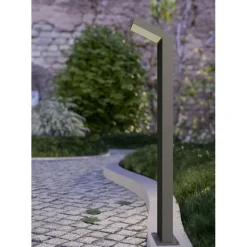 Ulkopylväsvalaisin Eglo LED Grottazzolina musta, puhtaan valkoinen valo