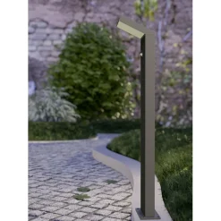 Ulkopylväsvalaisin Eglo LED Grottazzolina musta, säädettävä valosävy